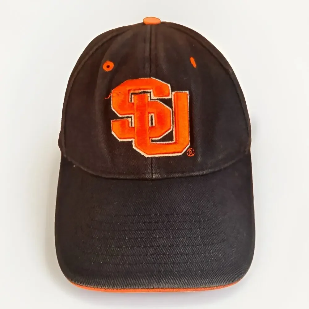 Vintage Syracuse Orangemen SU Navy Blue Orange Signatures Cap Hat